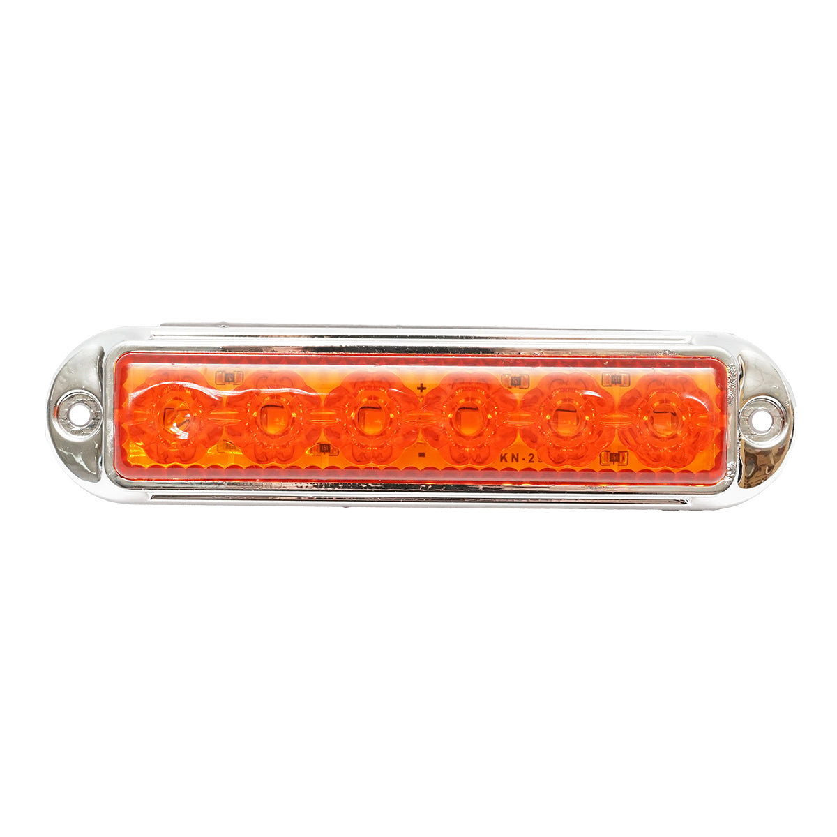 Side marker LED lamp 12-24V, yellow 155x37mm, chrome frame Breckner Germany