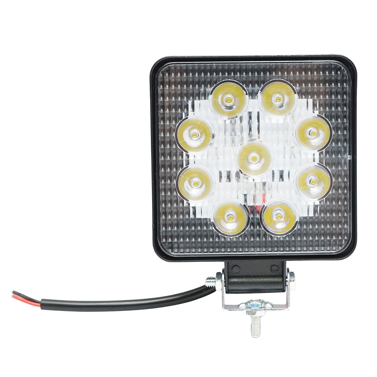 Lamp with 9 LEDs 10-60V 27W beam angle 30 degrees spot type 107x107x49mm 6000K IP67