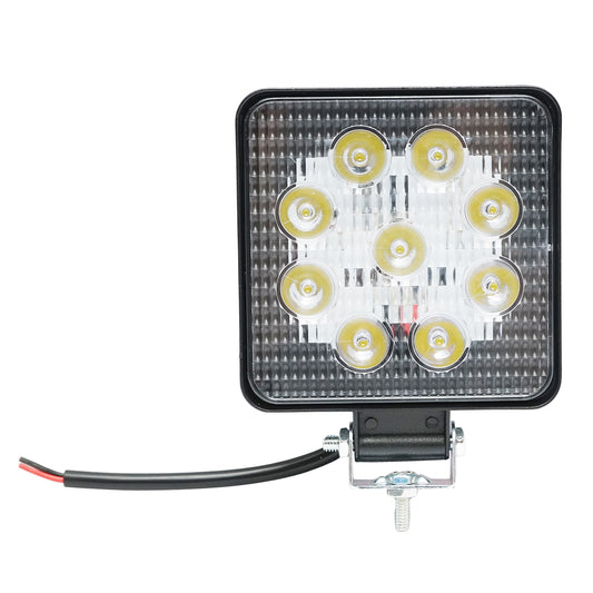 Lamp with 9 LEDs 10-60V 27W beam angle 30 degrees spot type 107x107x49mm 6000K IP67