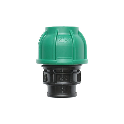 Compression fitting with inner thread D25mmx1/2 toll, PN10 Bar for irrigation systems