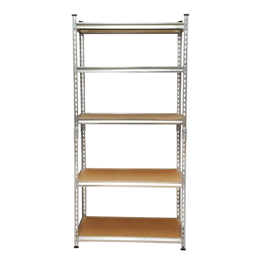Metal shelf with 5 MDF shelves, 180x90x30cm, 120kg/shelf, assembly without screws Breckner Germany