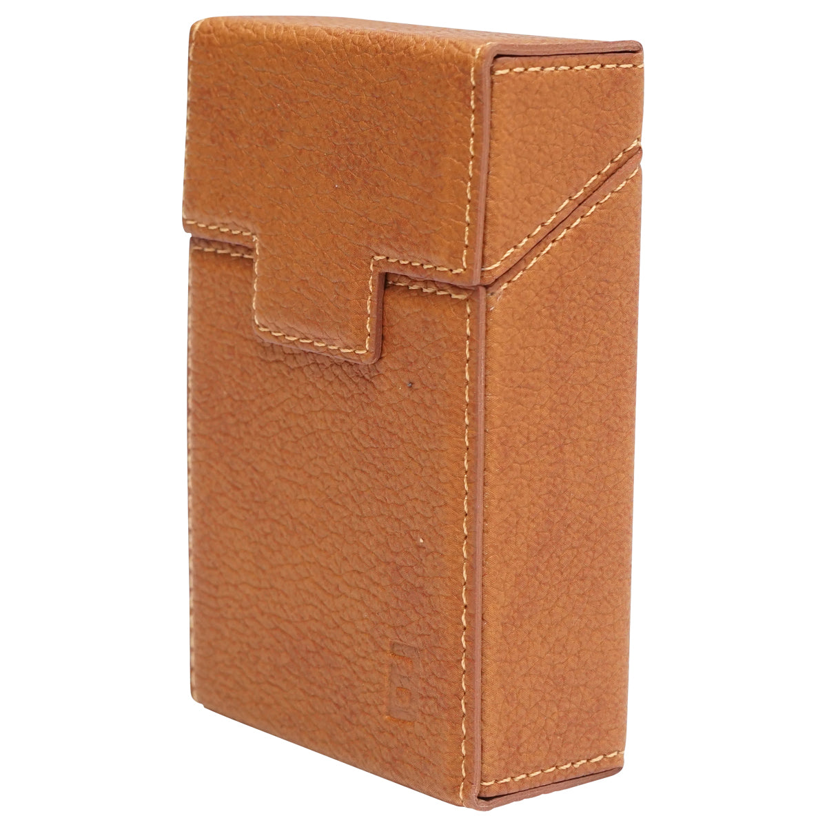 Brown leather case for P22 Breckner cigarette pack