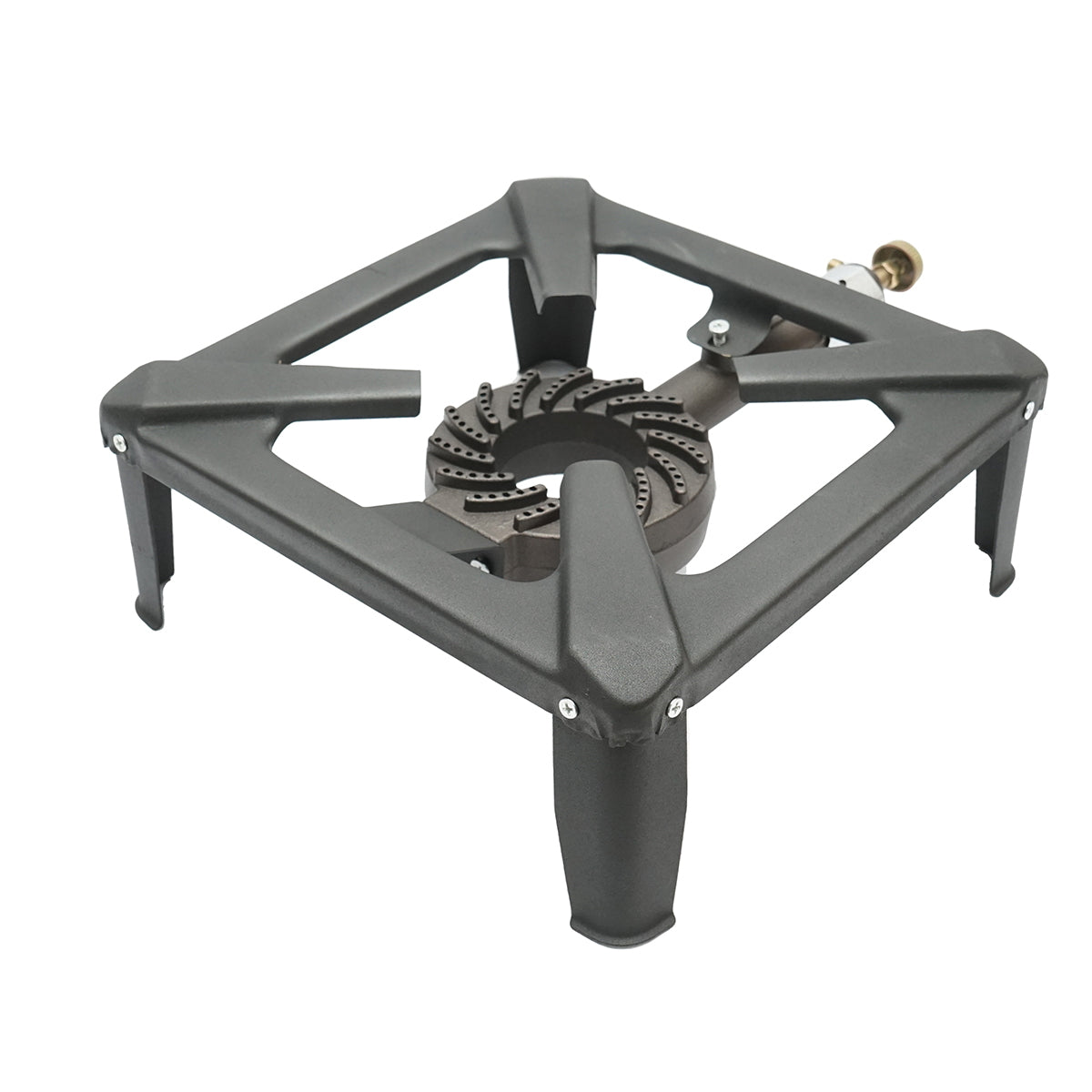 Pirostrie, square gas burner with 4 legs 300x300x125mm