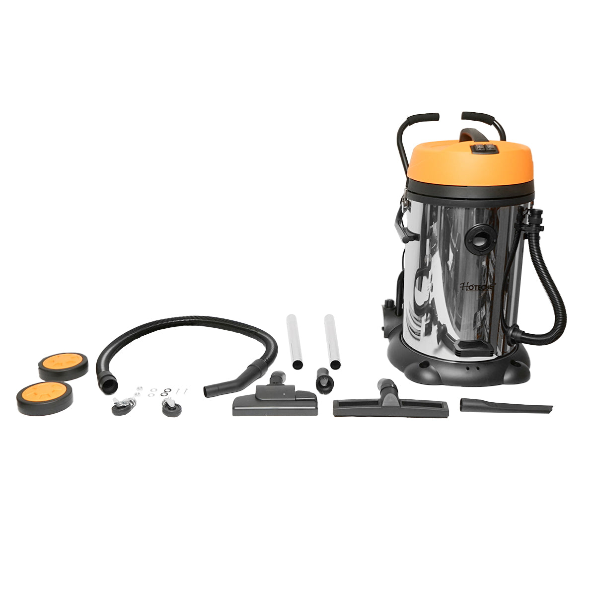 Professional industrial wet/dry vacuum cleaner volume 75L power supply voltage 220V, power 2x1200W stainless steel body Hoteche