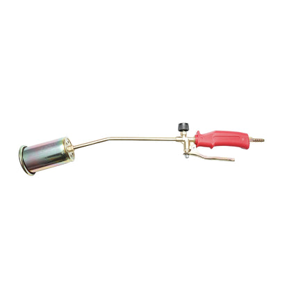 Gas burner with a flap for soldering or scorching