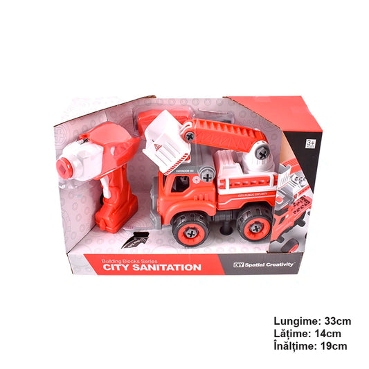 Remote control toy fire truck