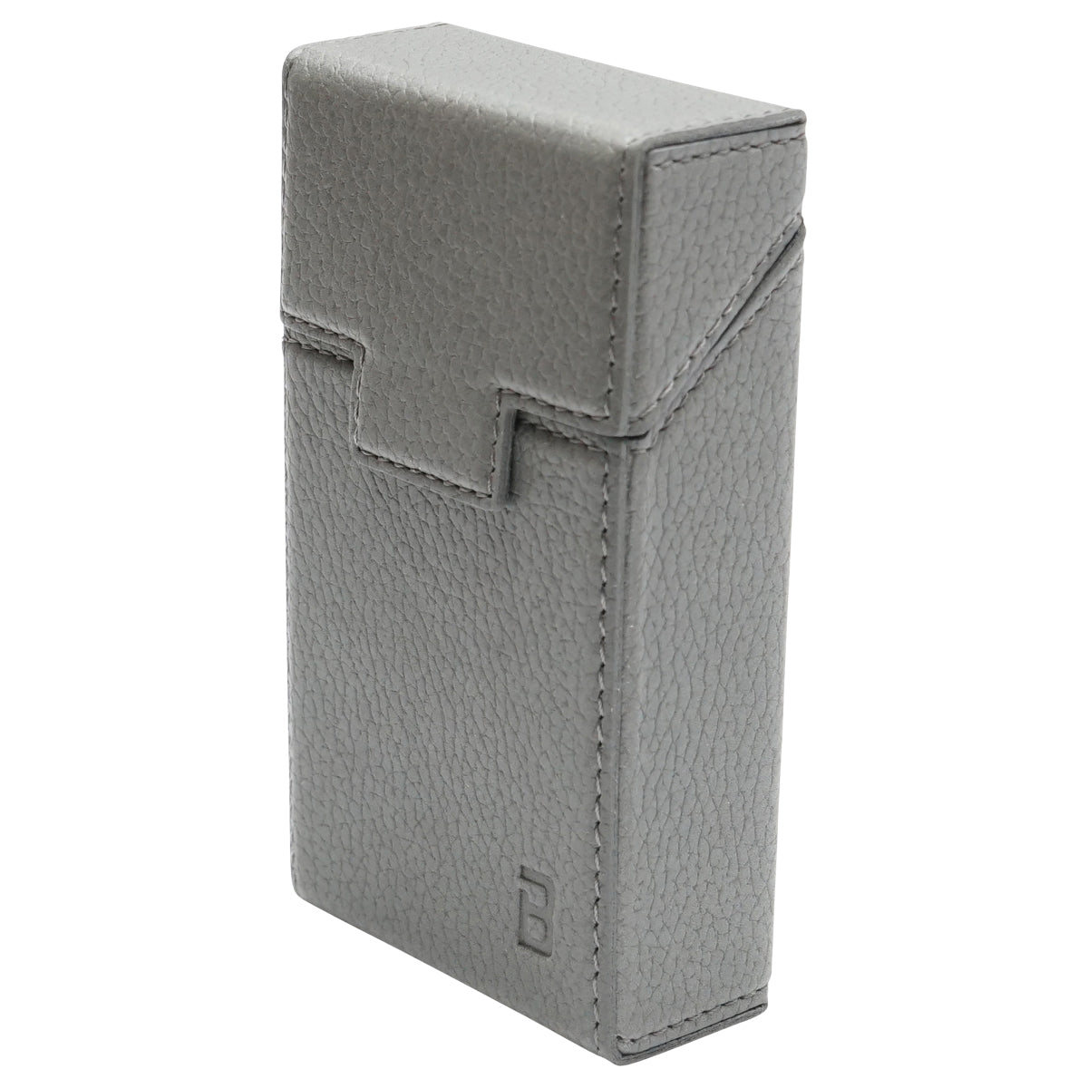 Gray leather case for P20 Breckner cigarette pack