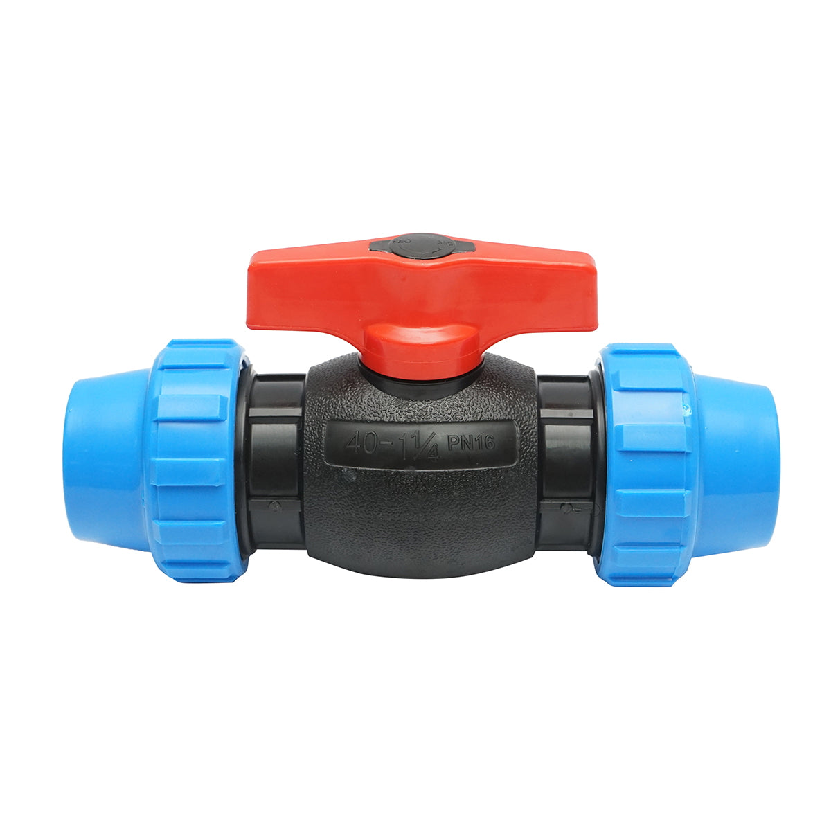 Ball valve fitting D40x40mm, PN16 for irrigation systems