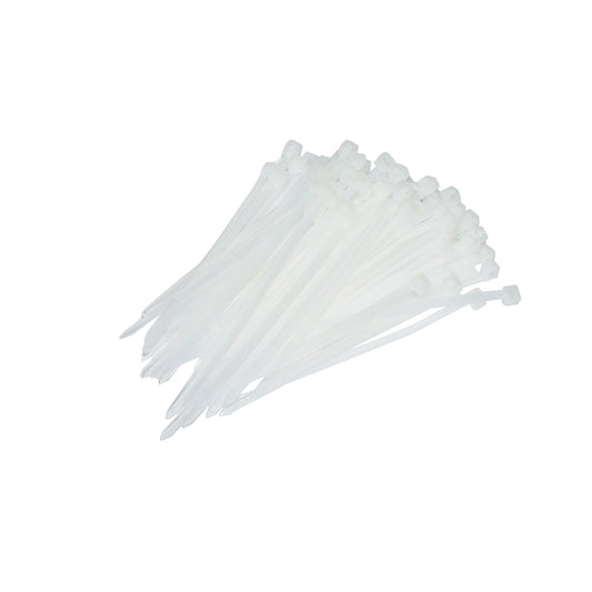 Facet, plastic necklace 3.6x100mm, white, set of 100 pieces Breckner Germany