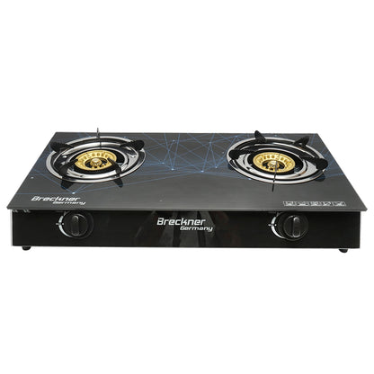 Stove, 2-burner cast iron hob 3KW, tempered glass 700x380x94mm Breckner Germany
