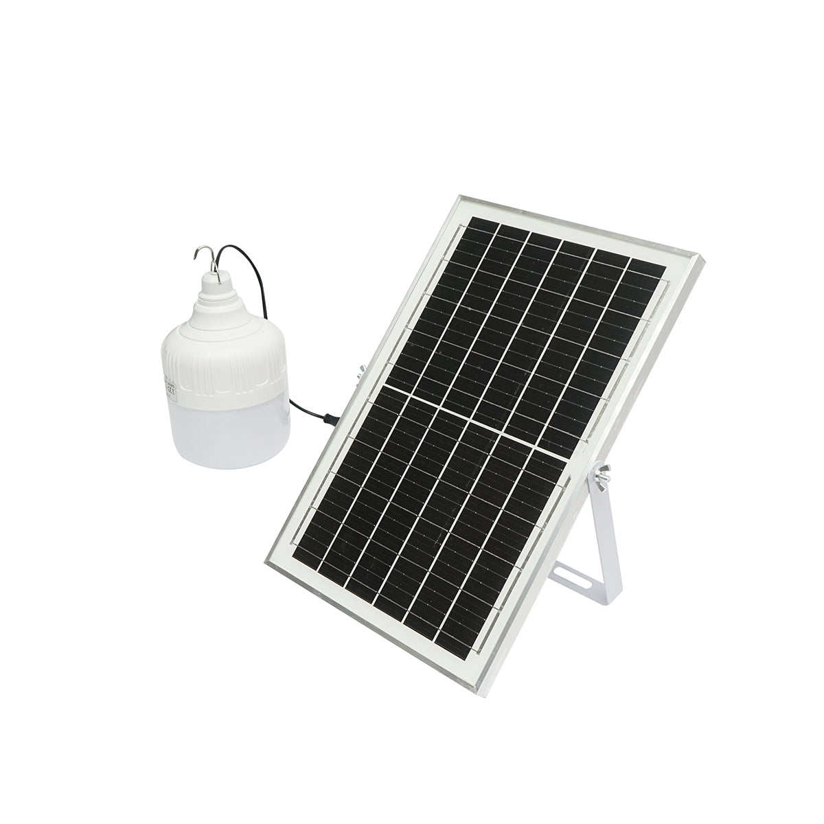 100W LED lamp, 6500K with 8W polycrystalline solar panel and remote control IP20 Breckner Germany