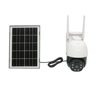 3MP surveillance camera, 4G WIFI rotating with 7.5W solar panel, PTZ, 1080P, motion sensor, night vision, V380 Pro application