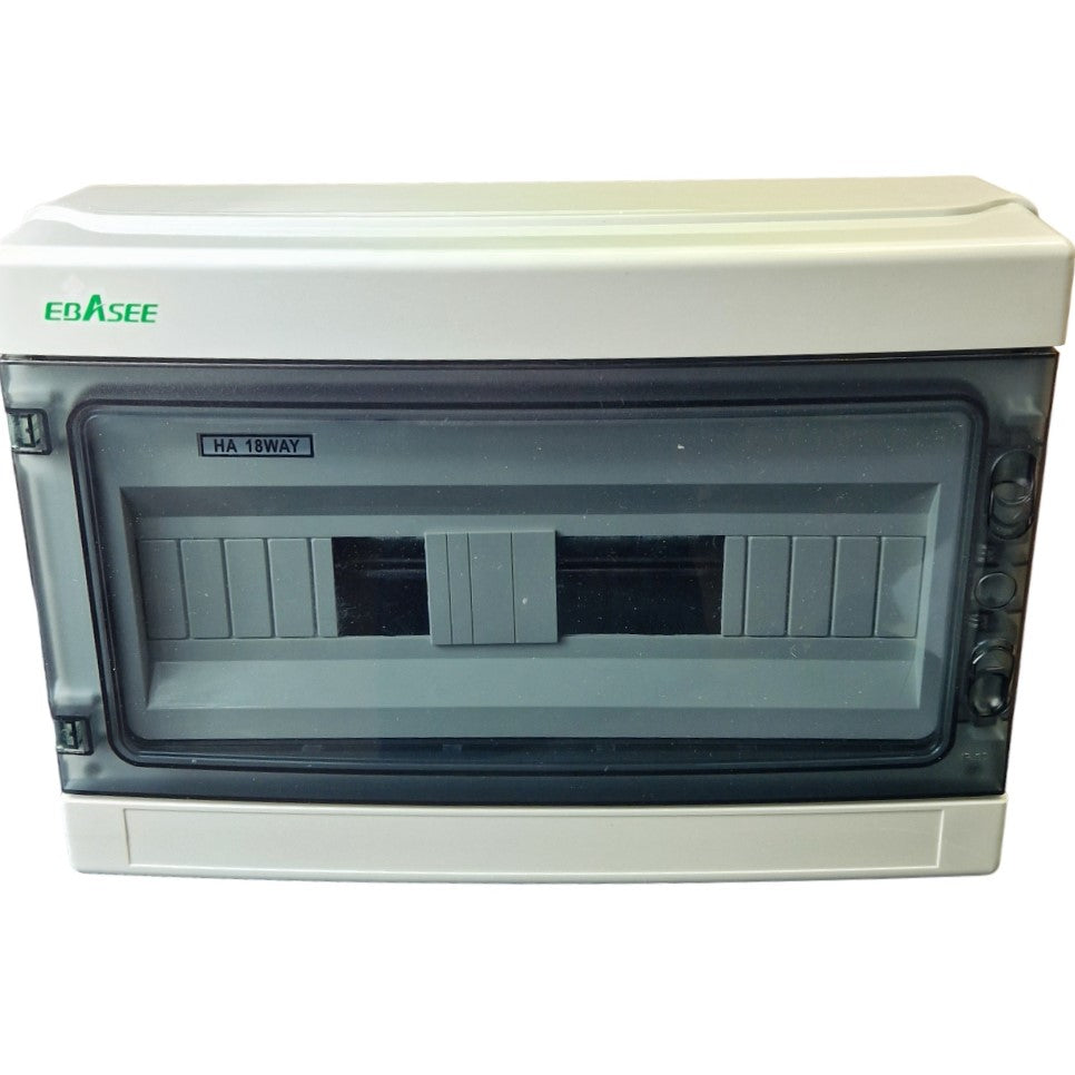 Applied electrical panel 1 row, 18 modules, IP65, 280x410x130mm Ebasee