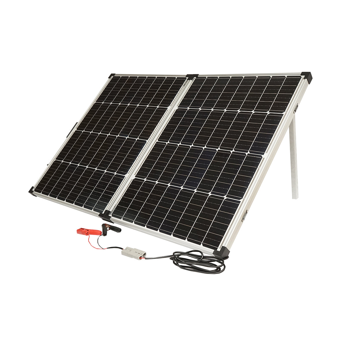 145W portable solar panel, monocrystalline suitcase type with 12/24V 20Ah voltage regulator and 2 USB ports, Breckner Germany