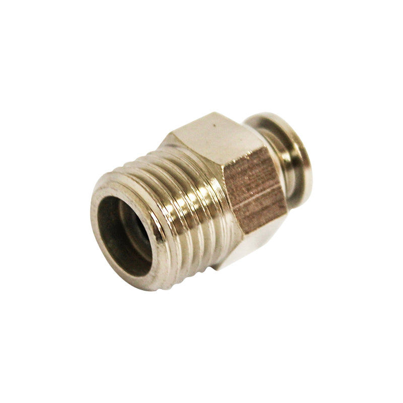 Right quick connector made of metal and metal screw fi 6 with M14.