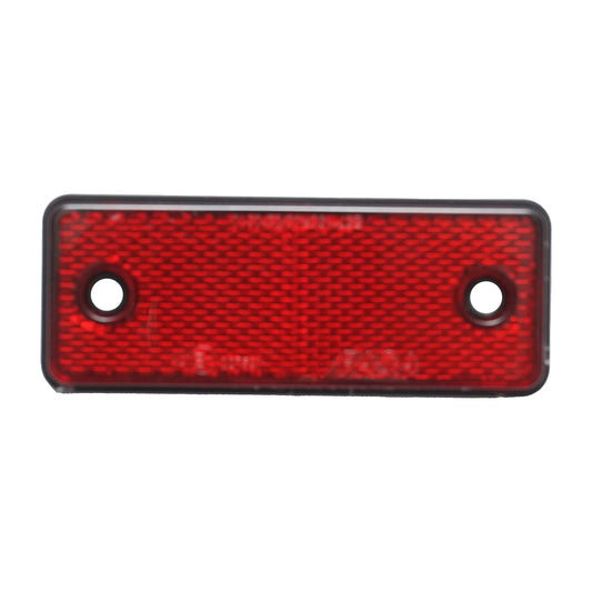 Red rectangular reflective lamp