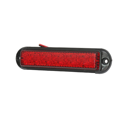 Side marker LED lamp 12-24V, red 155x37mm, black frame Breckner Germany