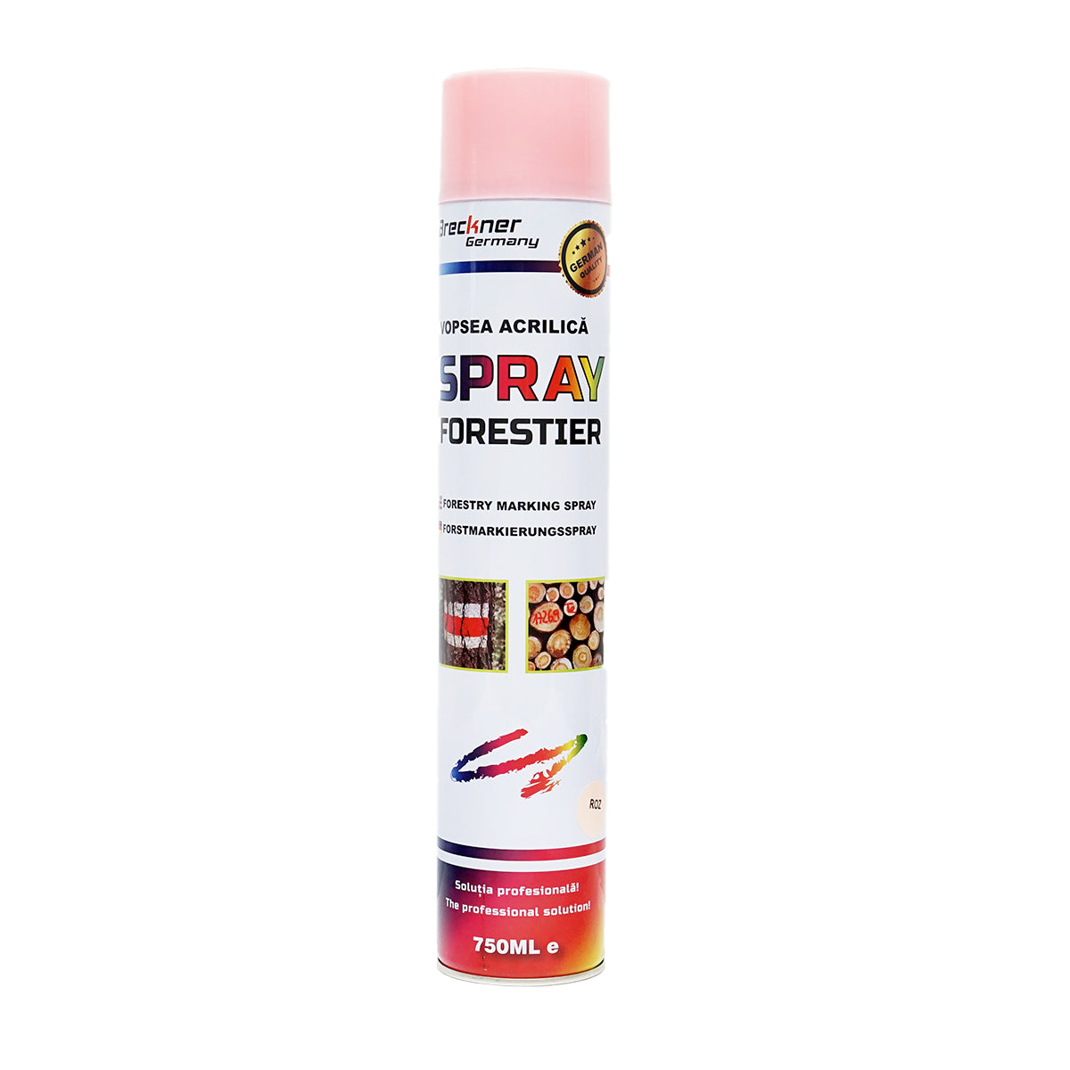 Pink forest marking spray paint 750ml Breckner Germany