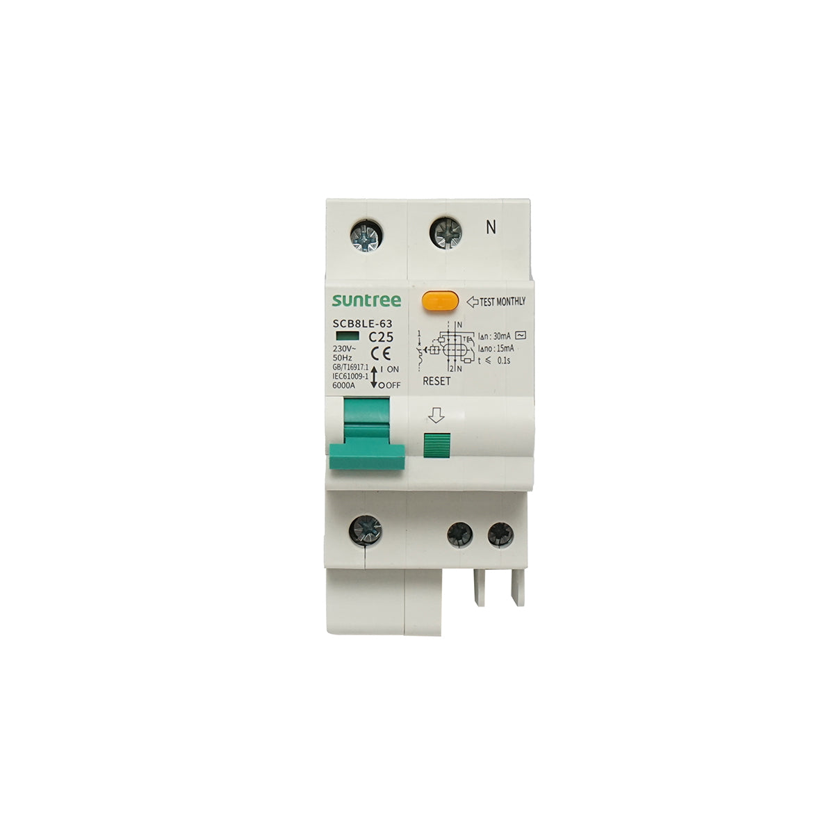 Differential safety 1P+N, 25A, 30mA Suntree
