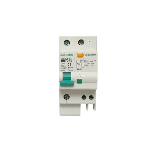 Differential safety 1P+N, 25A, 30mA Suntree