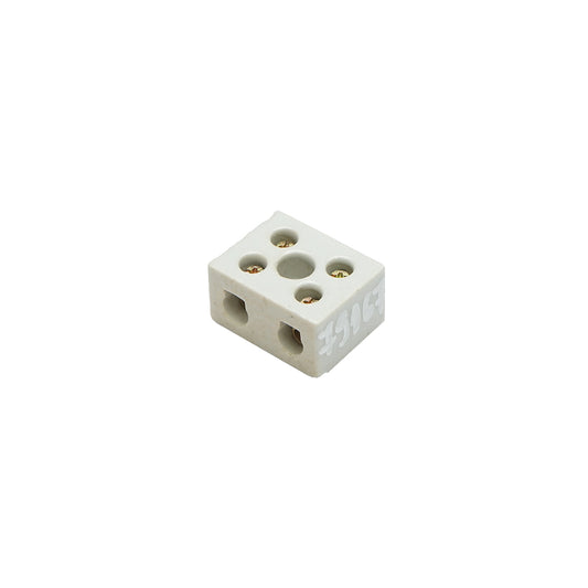 Ceramic connection strip 15A, 2 poles 0.5-6mm Leader