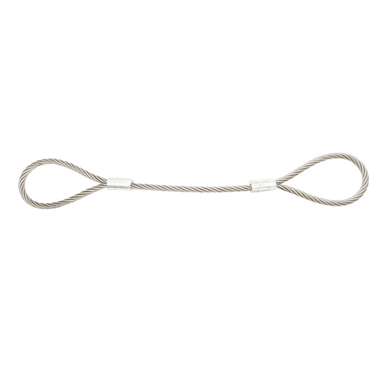 Steel winch cable 6x37 16mm diameter 1m with 2 eyes
