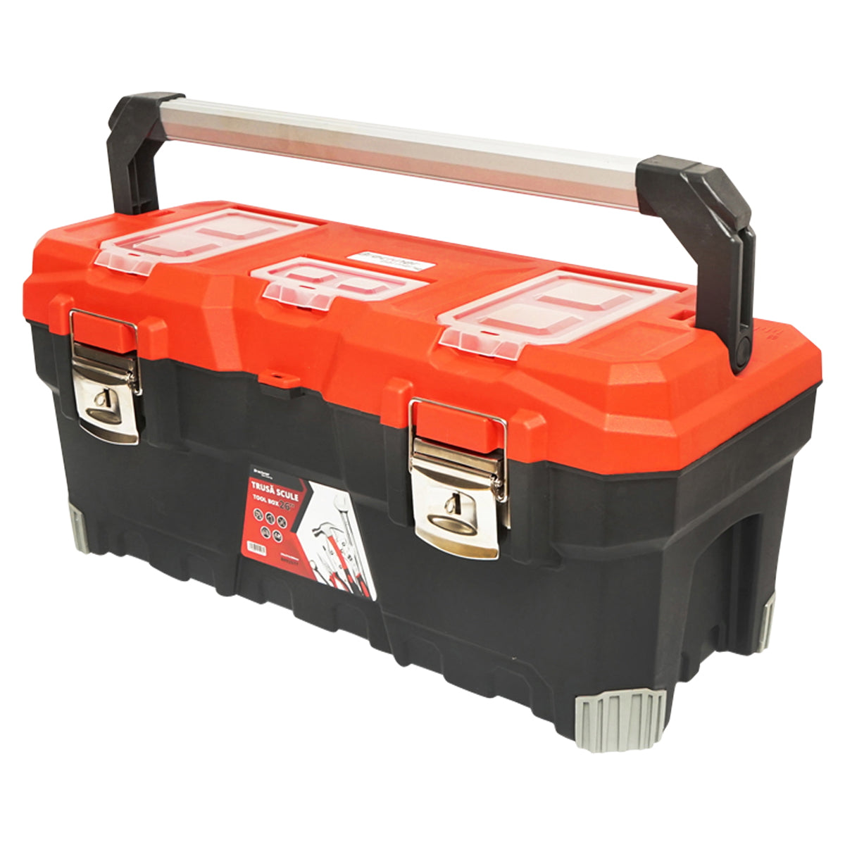 Professional tool box with aluminum handle 676x314x300mm Breckner Germany