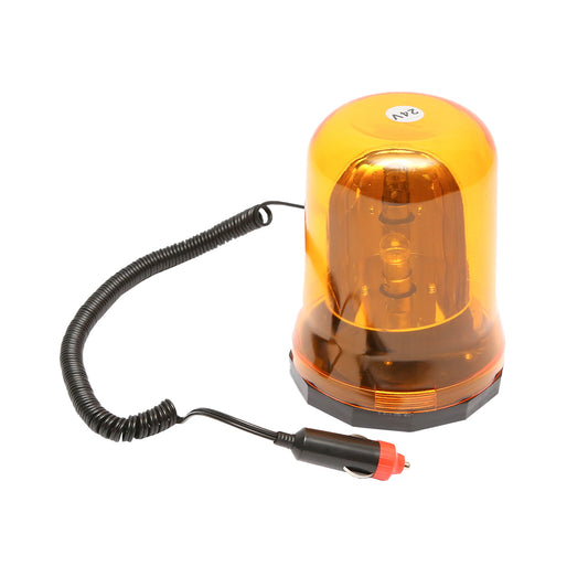 24V yellow beacon with magnetic mount