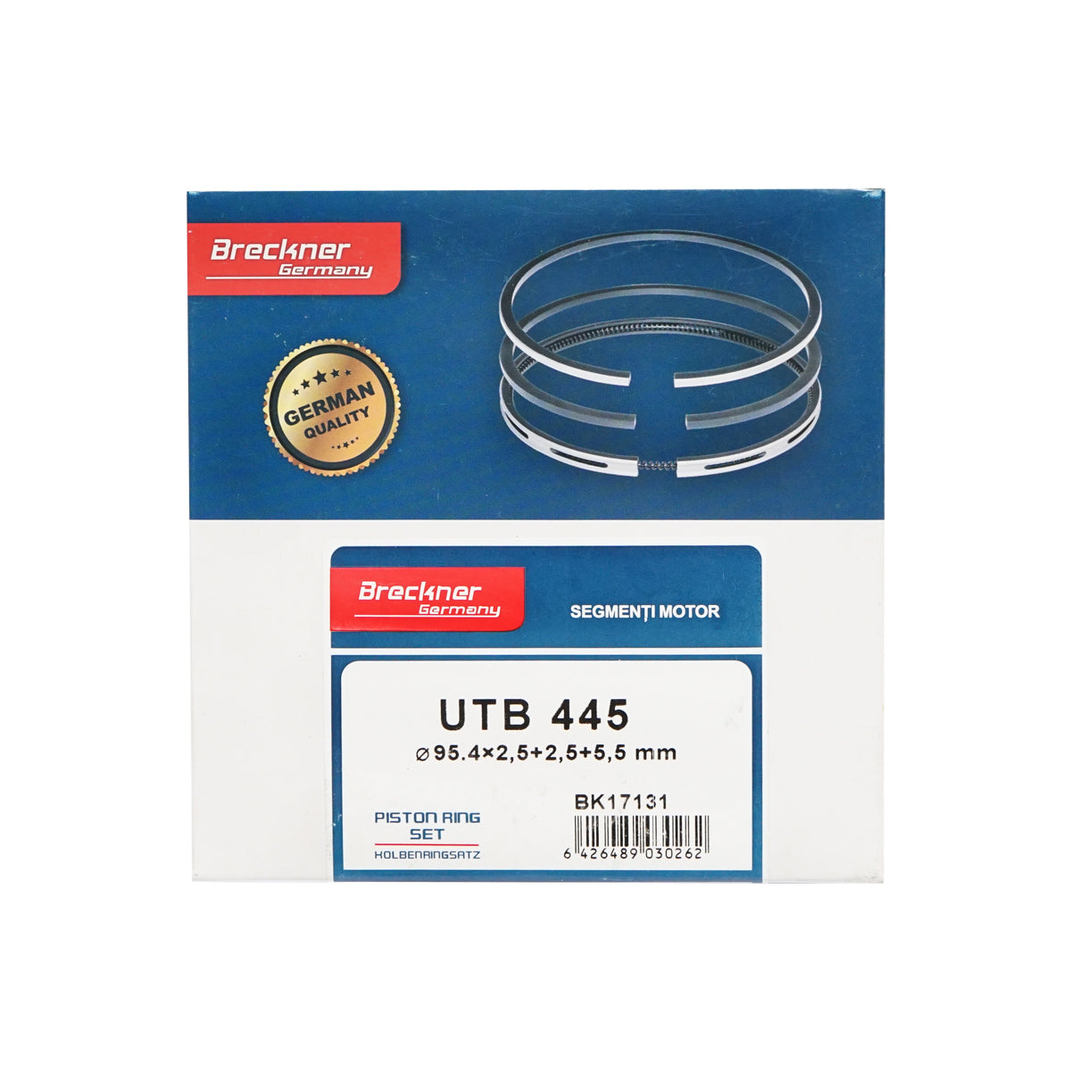 FIAT motor segments, U-445 R1 dimensions 95.4 2x5+2x5+5x5mm for 1 piston, Breckner Germany