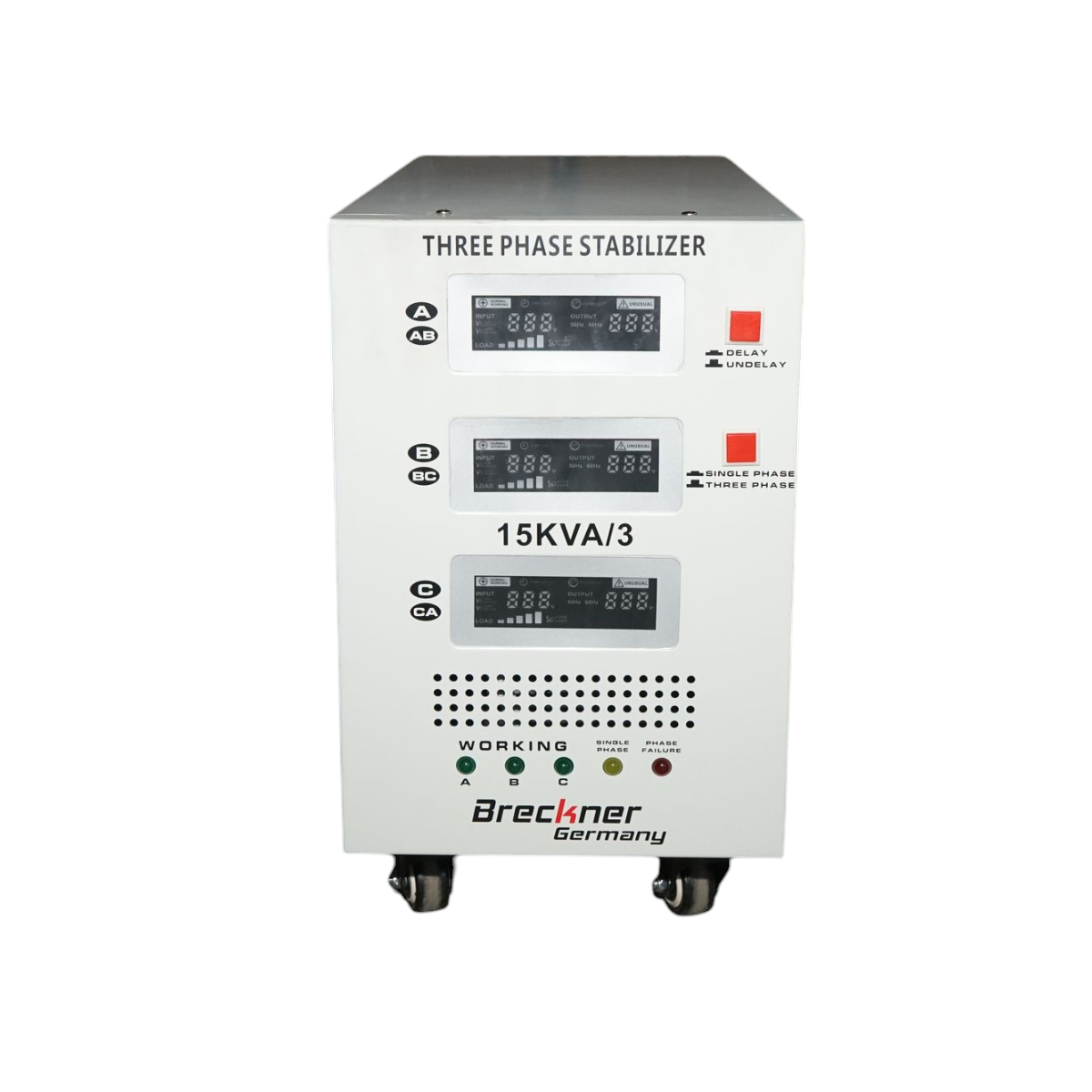 Automatic voltage stabilizer 15KVA, 12KW three-phase with servomotor Breckner Germany