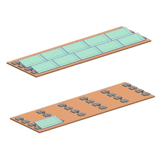 Complete mounting system, terrace structure for 10 solar photovoltaic panels at an angle of 10 degrees Breckner Germany