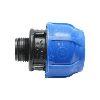 Compression fitting with external thread D40mmx1 inch, PN16, for irrigation systems