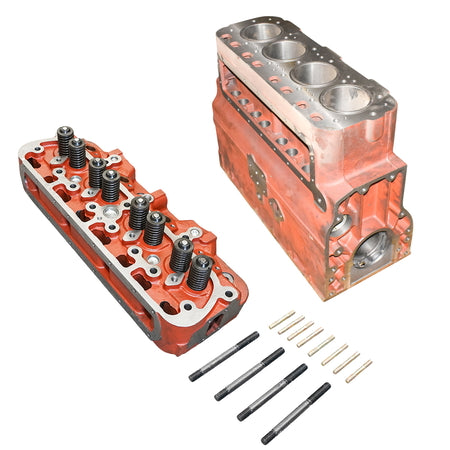Engine block on oil seal with assembled cylinder head for tractor UTB U-650 2402.01.0306 / 110.02.909
