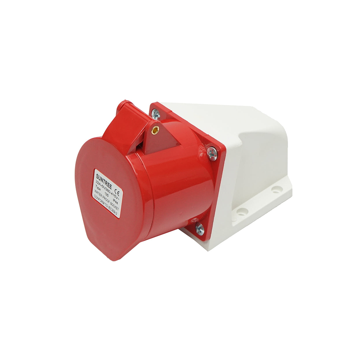Suntree surface-mounted industrial plug three-phase 32A, 380V, IP44, 6H