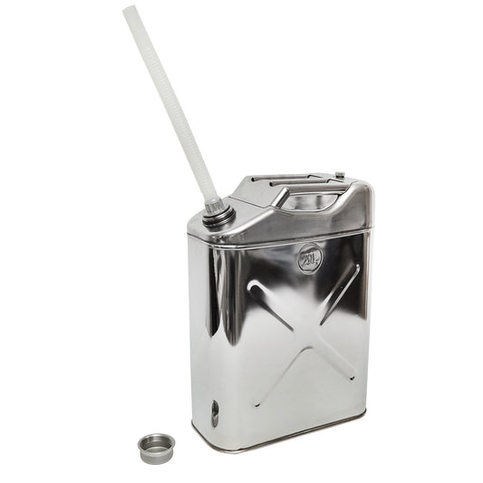 20L stainless steel canister with flexible hose and screw cap