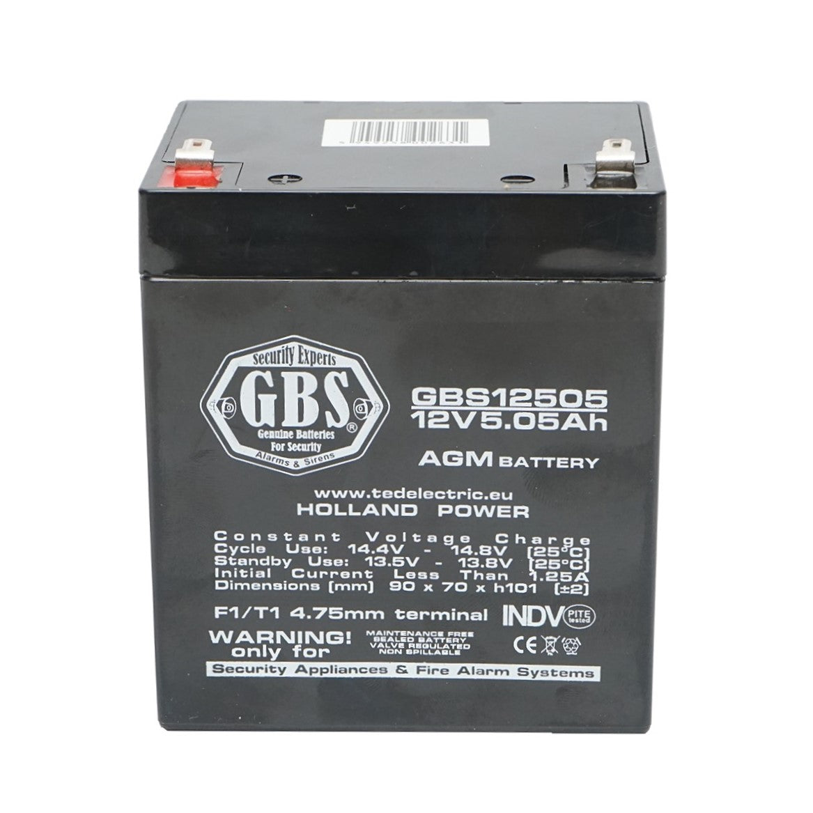 AGM stationary battery 12V/5.05Ah 90x70x101mm FC12-5