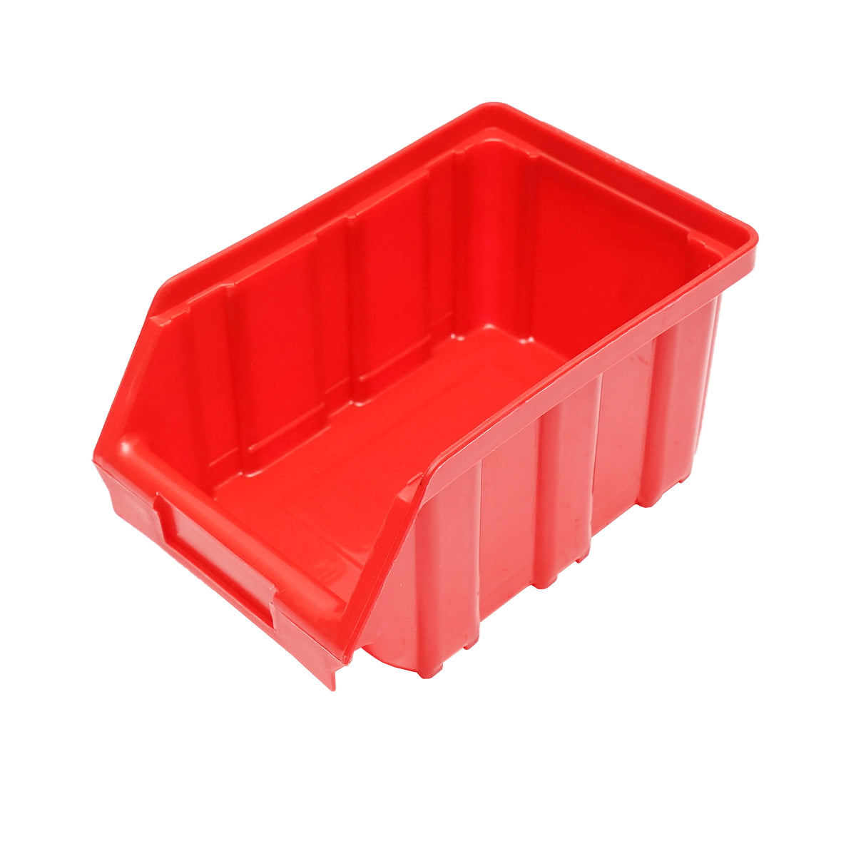 Red plastic storage box 105x170x95mm