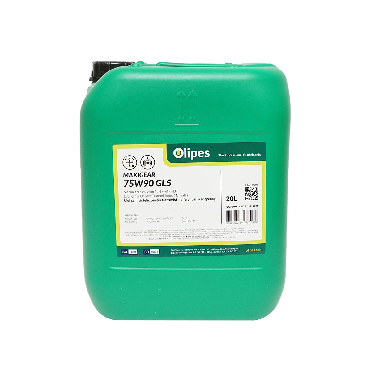 Olipes MAXIGEAR 75W90 GL-5 oil for gearbox 20L