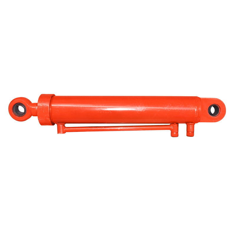 Hydraulic cylinder for Forest Tractor 90x100x50x710x570x420 with external hydraulic connection nut 26 and internal reduction 12.