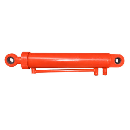 Hydraulic cylinder for Forest Tractor 90x100x50x710x570x420 with external hydraulic connection nut 26 and internal reduction 12.