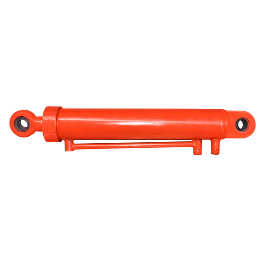Hydraulic cylinder for Forest Tractor 90x100x50x710x570x420 with external hydraulic connection nut 26 and internal reduction 12.