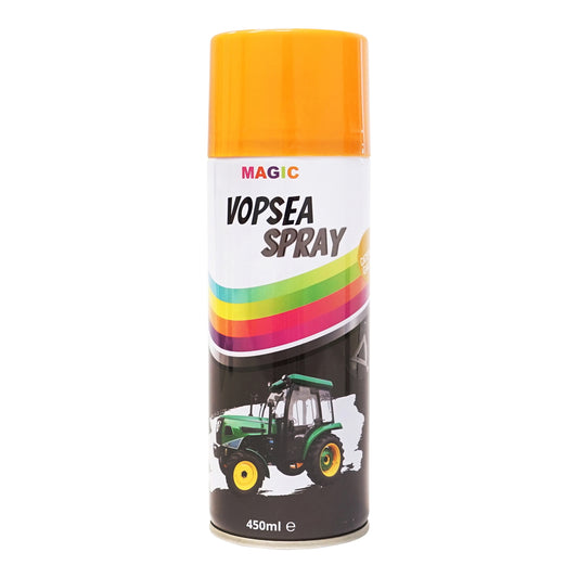 Professional yellow car paint spray, Caterpillar type, quick-drying 450ml MAGIC