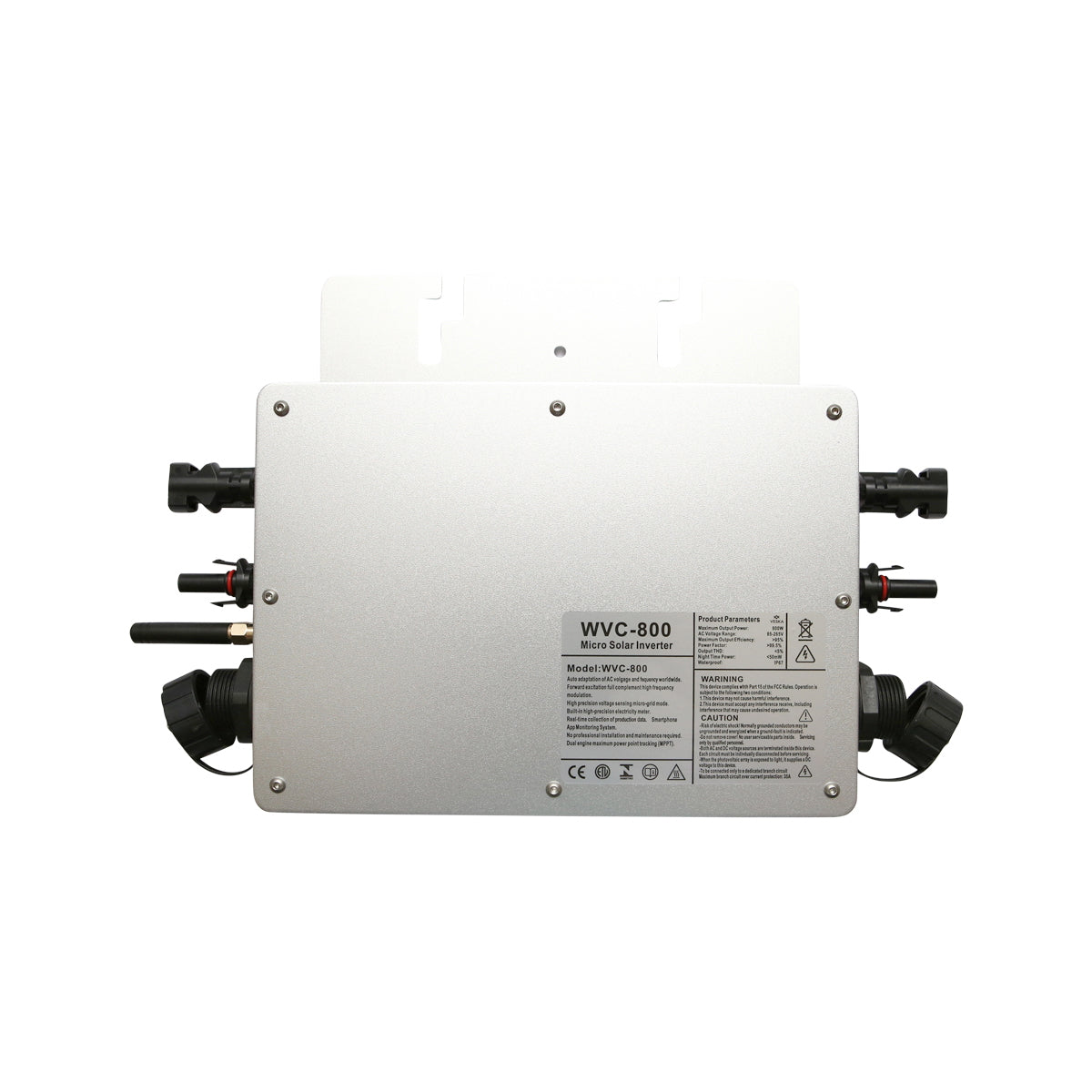 Microinverter for photovoltaic solar panels 800W, 230V, WiFi, IP65, MPPT