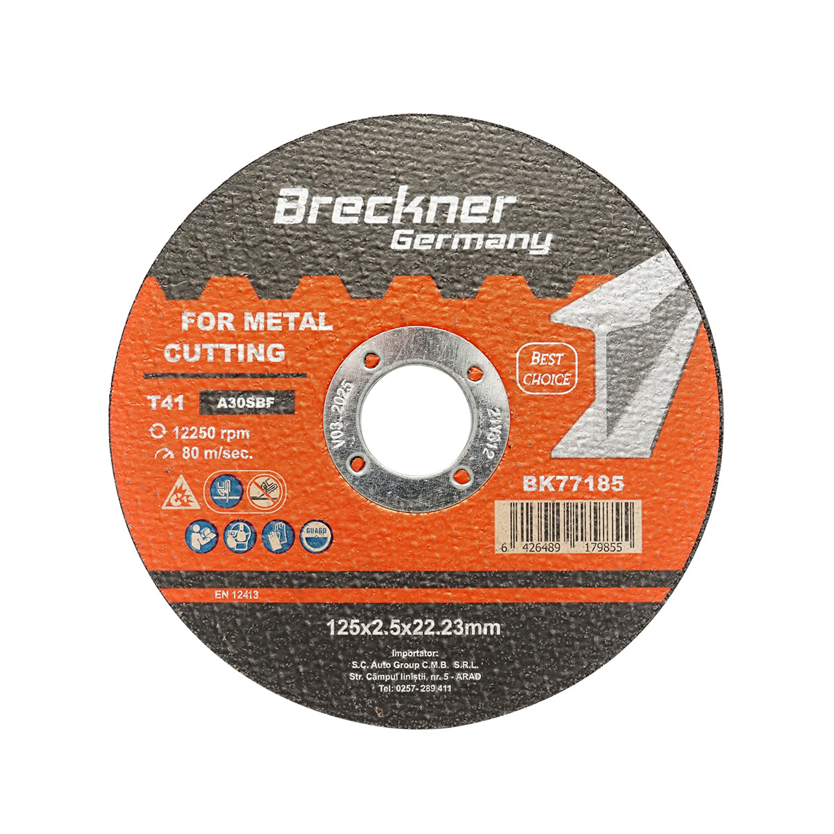 Flex disc for cutting and polishing metal T41 125x2.5x22mm Breckner Germany