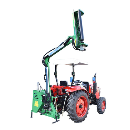 Articulated hydraulic arm mounted with 800mm choppers for hedge trimming