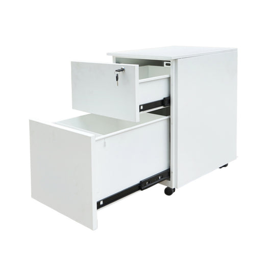 Classifier, metal filing cabinet 2 drawers with wheels 560x340x480mm, RAL7035 Breckner Germany