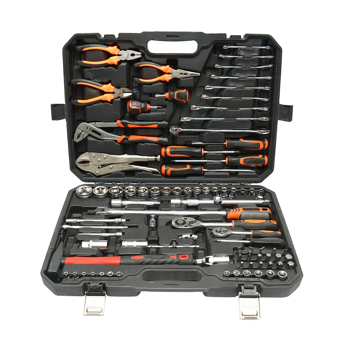 Socket wrench set, fixed, bits, screwdrivers, and tools 86 pieces Breckner Germany