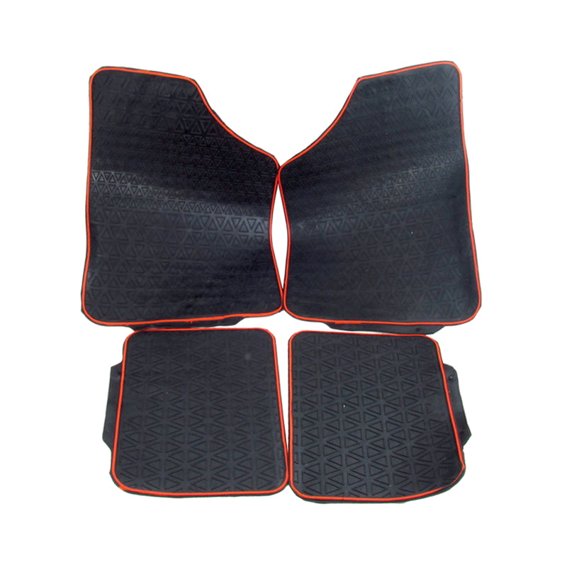 Universal rubber mats, with a red stripe for Dacia Logan