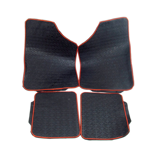Universal rubber mats, with a red stripe for Dacia Logan