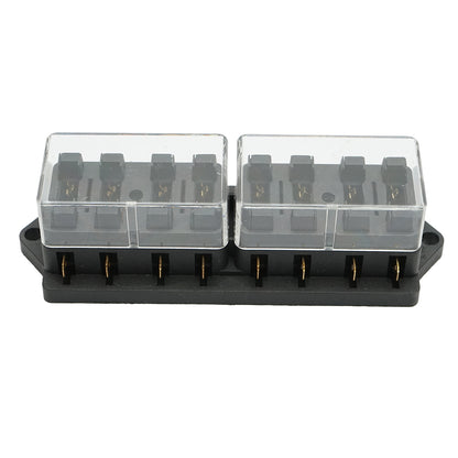 Flat fuse box with 8 ways